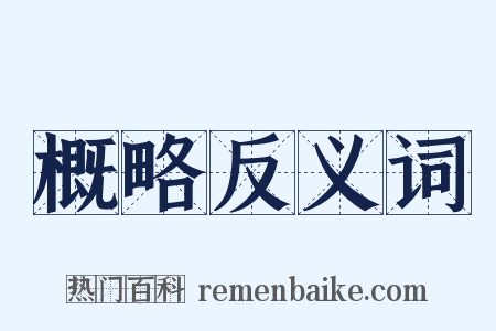 概略反义词是什么意思的图片